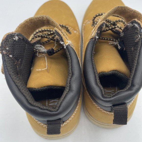 MAX + JAKE toddlers WORK BOOTS in TAN w/laces and velcr0 sz 10 - GUC* - Picture 5 of 8